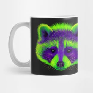 Purple and Green Raccoon Mug